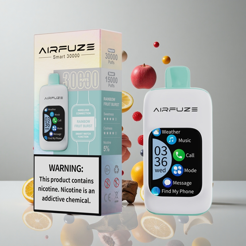 AirFuze Smart 30000 Puffs Dispositivo Vape Arcoíris Explosión de Frutas Pantalla Táctil 2.01\" vape wholesale Peru