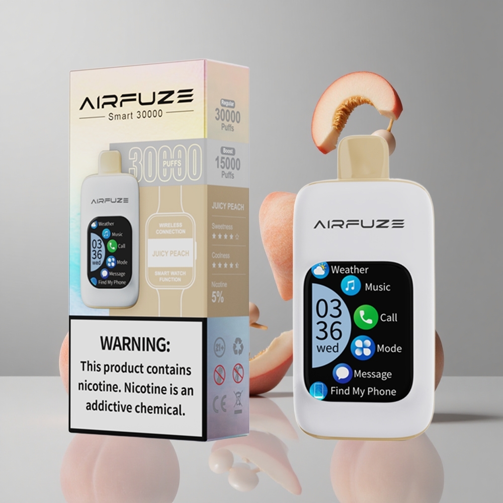 AirFuze Smart 30000 Puffs Durazno Jugoso Pantalla Táctil 2.01\" vape wholesale Peru
