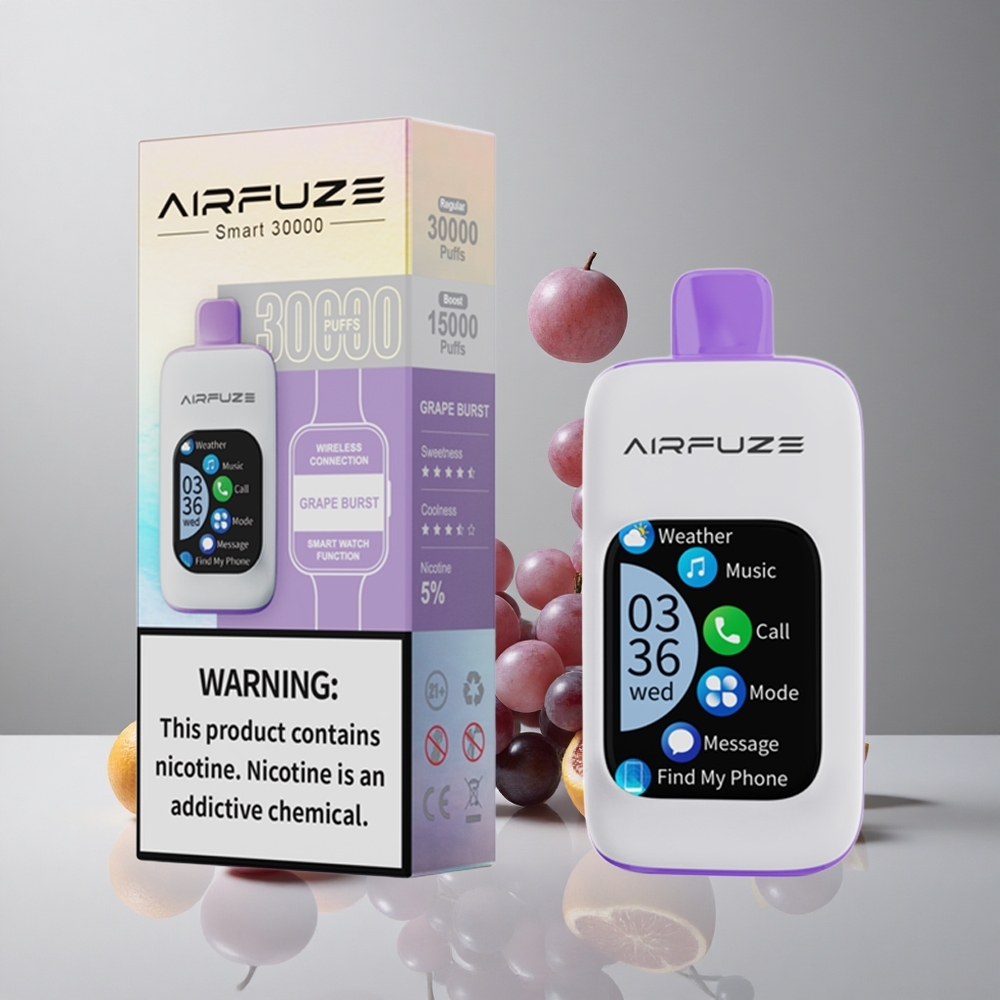 AirFuze Smart 30000 Puffs Pod Desechable Uva Explosiva Pantalla Táctil vape wholesale Peru