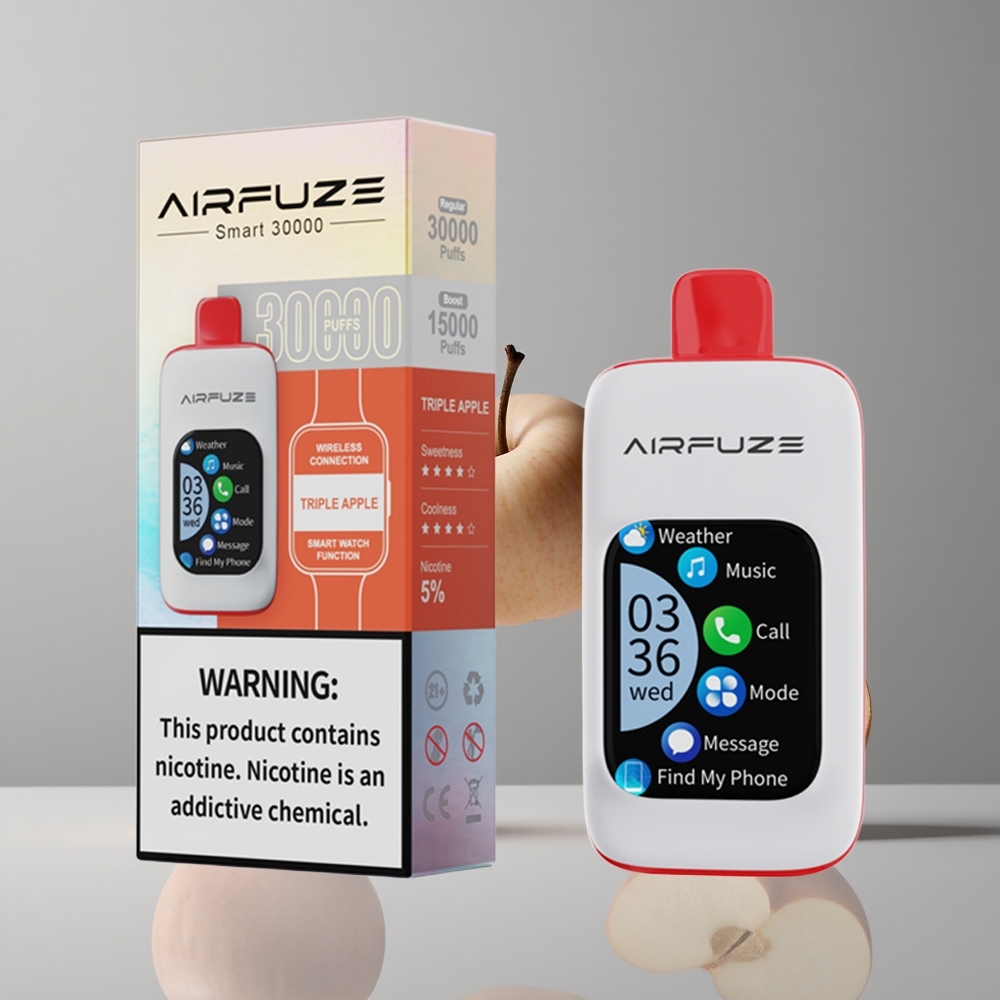 AirFuze Smart 30000 Puffs Triple Manzana Pantalla Táctil 2.01\" Tipo-C vape wholesale Peru