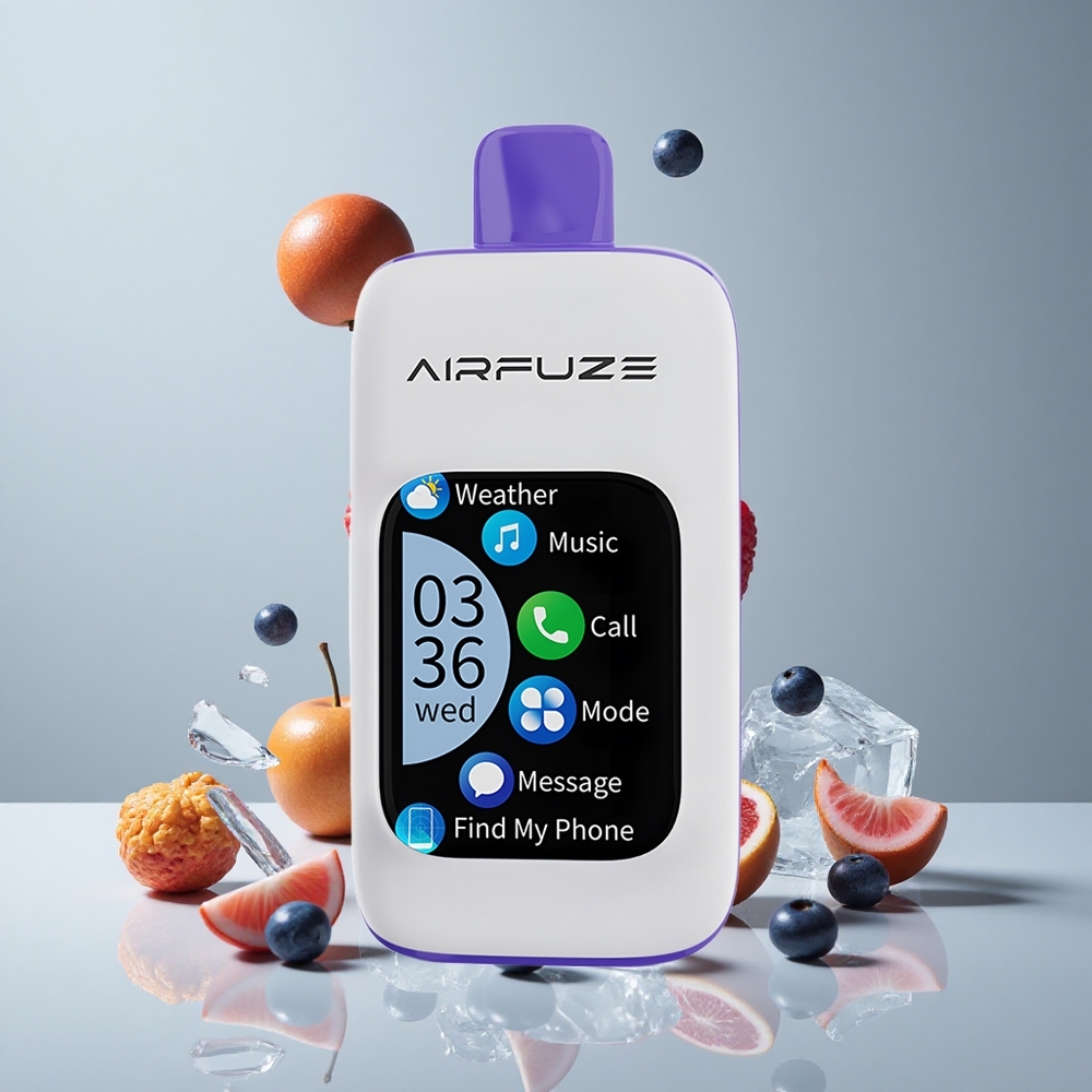 AirFuze Smart 30000 Puffs Vape Desechable Arándano Azul Hielo 900mAh Pantalla Táctil vape wholesale Peru