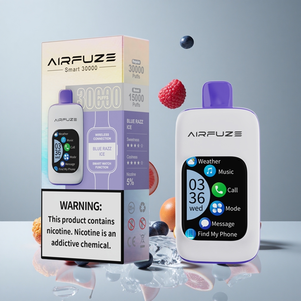 AirFuze Smart 30000 Puffs Vape Desechable Arándano Azul Hielo 900mAh Pantalla Táctil vape wholesale Peru