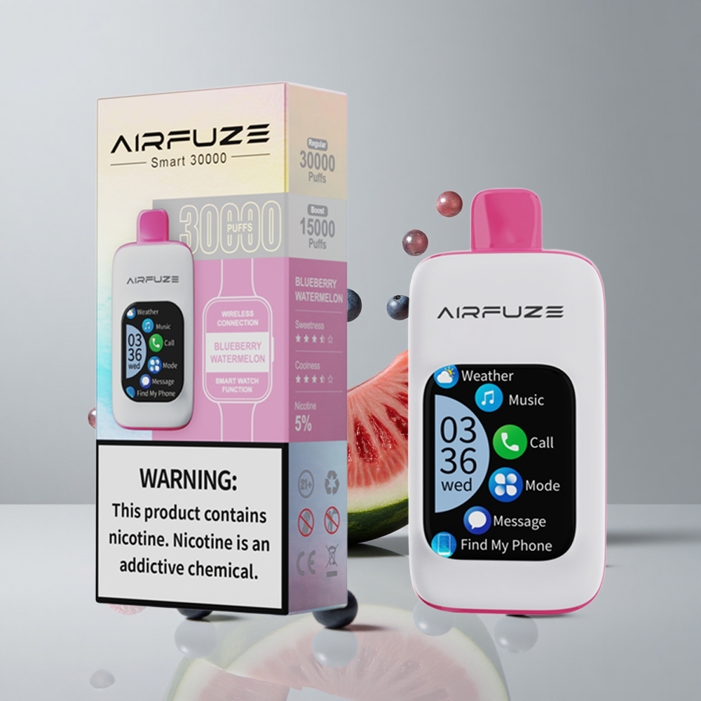 AirFuze Smart 30000 Puffs Vape Desechable Arándano Sandía Pantalla Táctil 2.01\" vape wholesale Peru