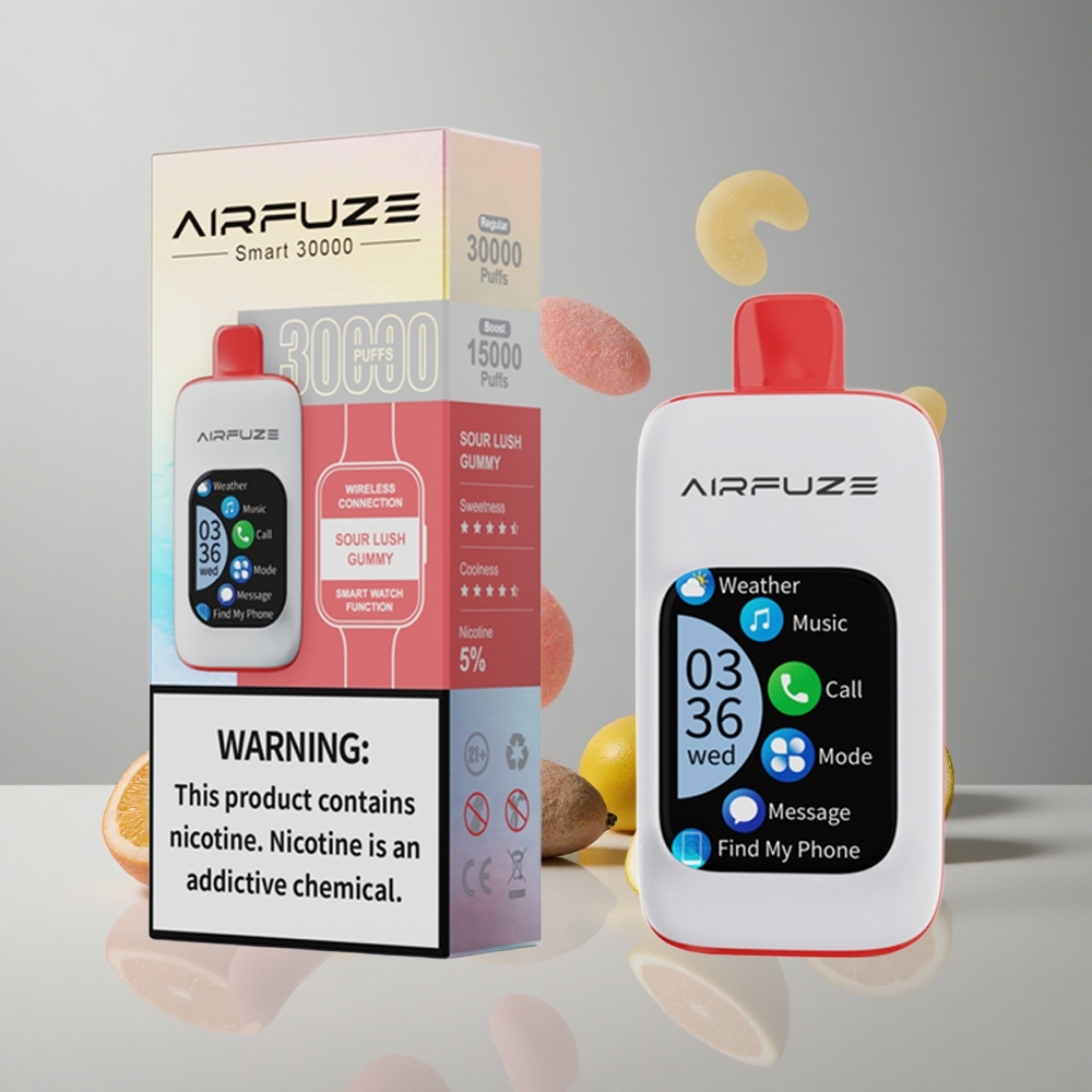 AirFuze Smart 30000 Puffs Vape Desechable Gomitas Ácidas Jugosas 5% Nicotina 900mAh Tipo-C vape wholesale Peru