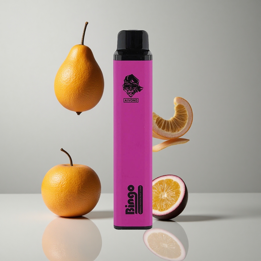 Aivono AIM BINGO 4000 Puffs Naranja Maracuyá Guayaba 10mL recargable vape wholesale Peru