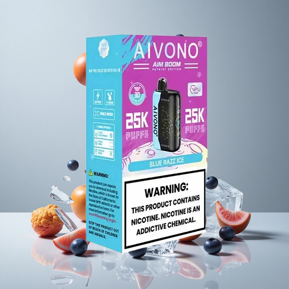 Aivono AIM BOOM 25000 Puffs Blue Razz Ice 28ml Capacidad vape wholesale Peru