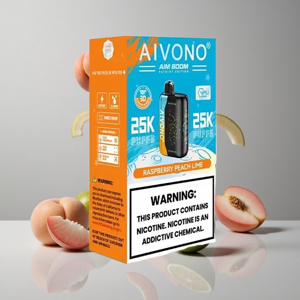 Aivono AIM BOOM 25000 Puffs Frambuesa Melocotón Lima 28ml vape wholesale Peru