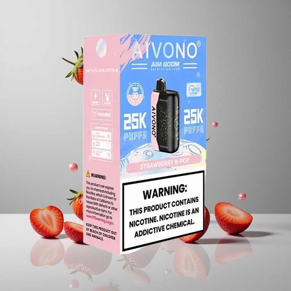 Aivono AIM BOOM 25000 Puffs Fresa B Pop 28ml Capacidad E-Líquido vape wholesale Peru