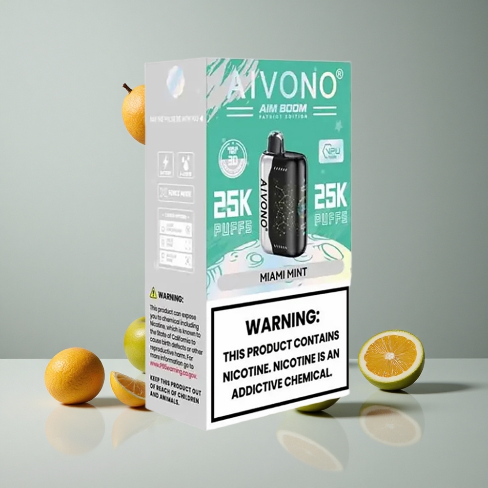 Aivono AIM BOOM 25000 Puffs Menta de Miami 28ml Capacidad vape wholesale Peru