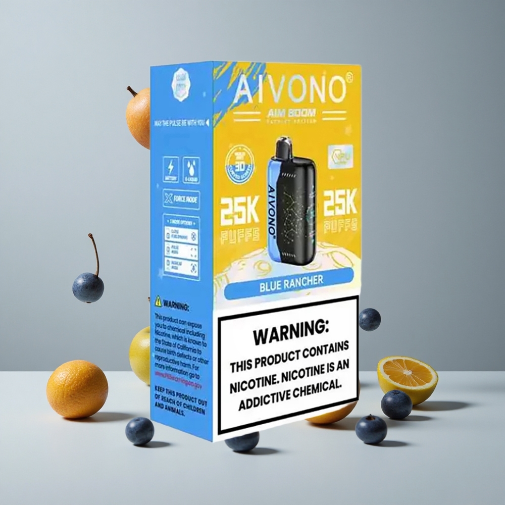 Aivono AIM BOOM 25000 Puffs Sabor Blue Rancher 28ml E-Líquido vape wholesale Peru