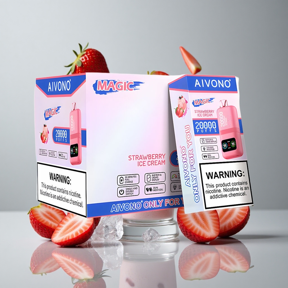 Aivono AIM MAGIC 20000 Puffs Fresa Crema Helada Dual Mesh Coils vape wholesale Peru