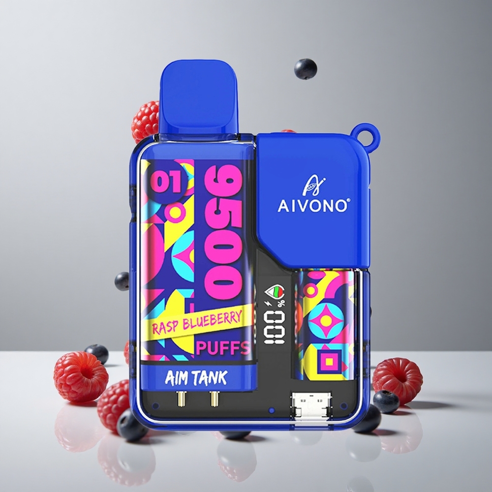 Aivono AIM-TANK 9500 Puffs Frambuesa Arándano Azul 18ml Capacidad de E-líquido vape wholesale Peru