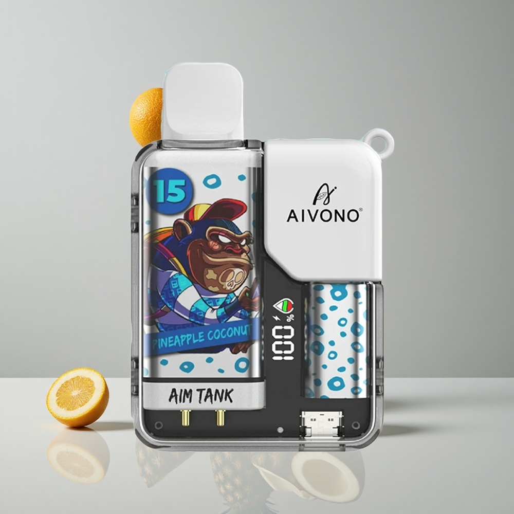Aivono AIM-TANK 9500 Puffs Piña Coco 18ml Capacidad vape wholesale Peru