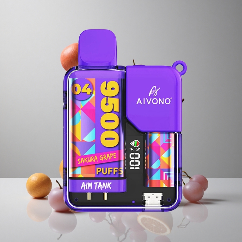 Aivono AIM-TANK 9500 Puffs Sakura Uva 18ml Capacidad de E-líquido vape wholesale Peru