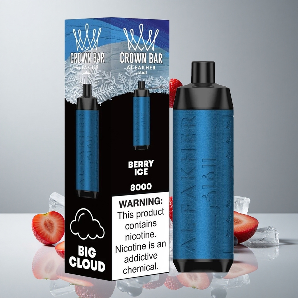 Al Fakher Crown Bar 8000 Crystal Desechable Berry Hielo 18ml vape wholesale Peru