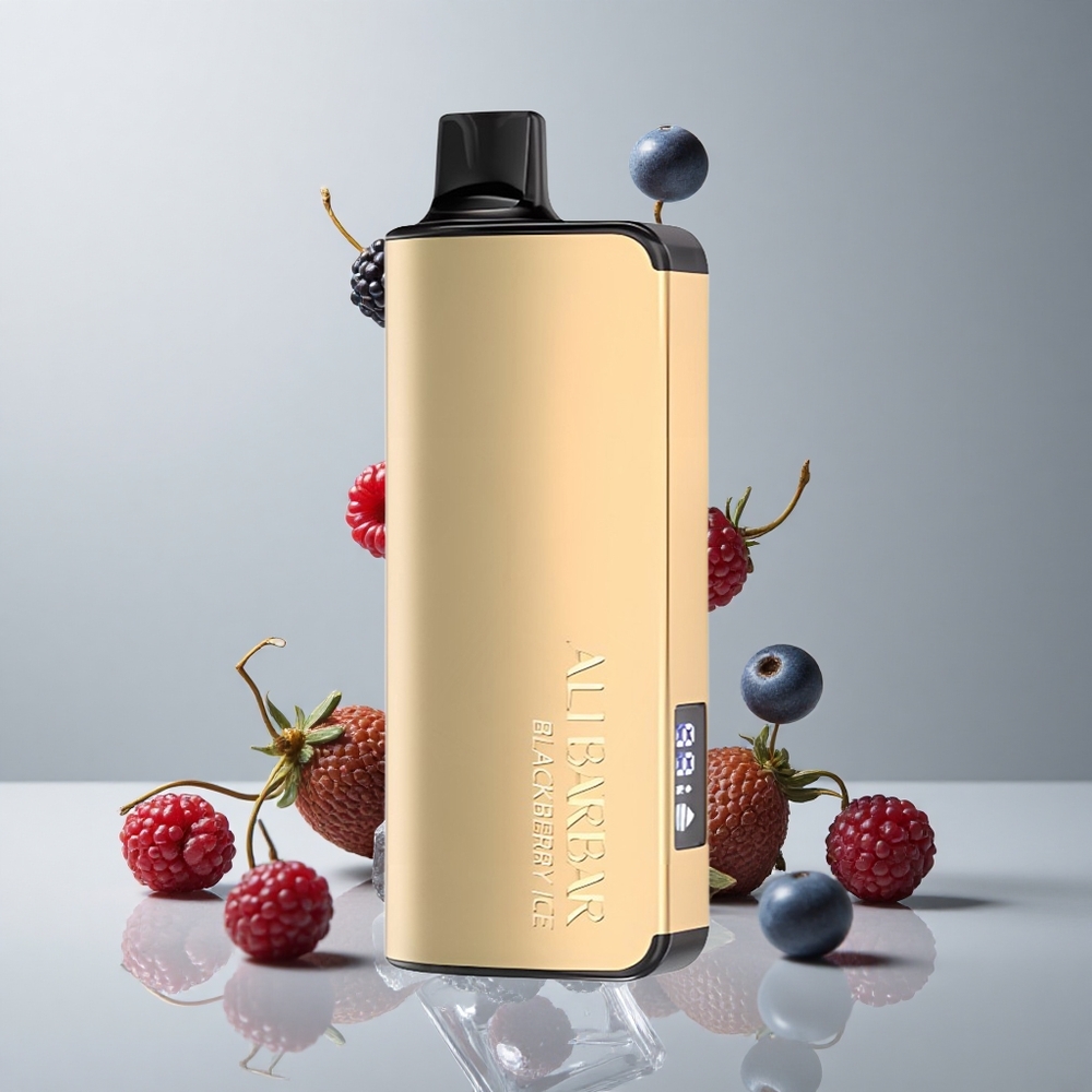 Alibarbar Ingot 9000 Puffs Blackberry Ice 22ml Capacidad de E-líquido LED Display vape wholesale Peru