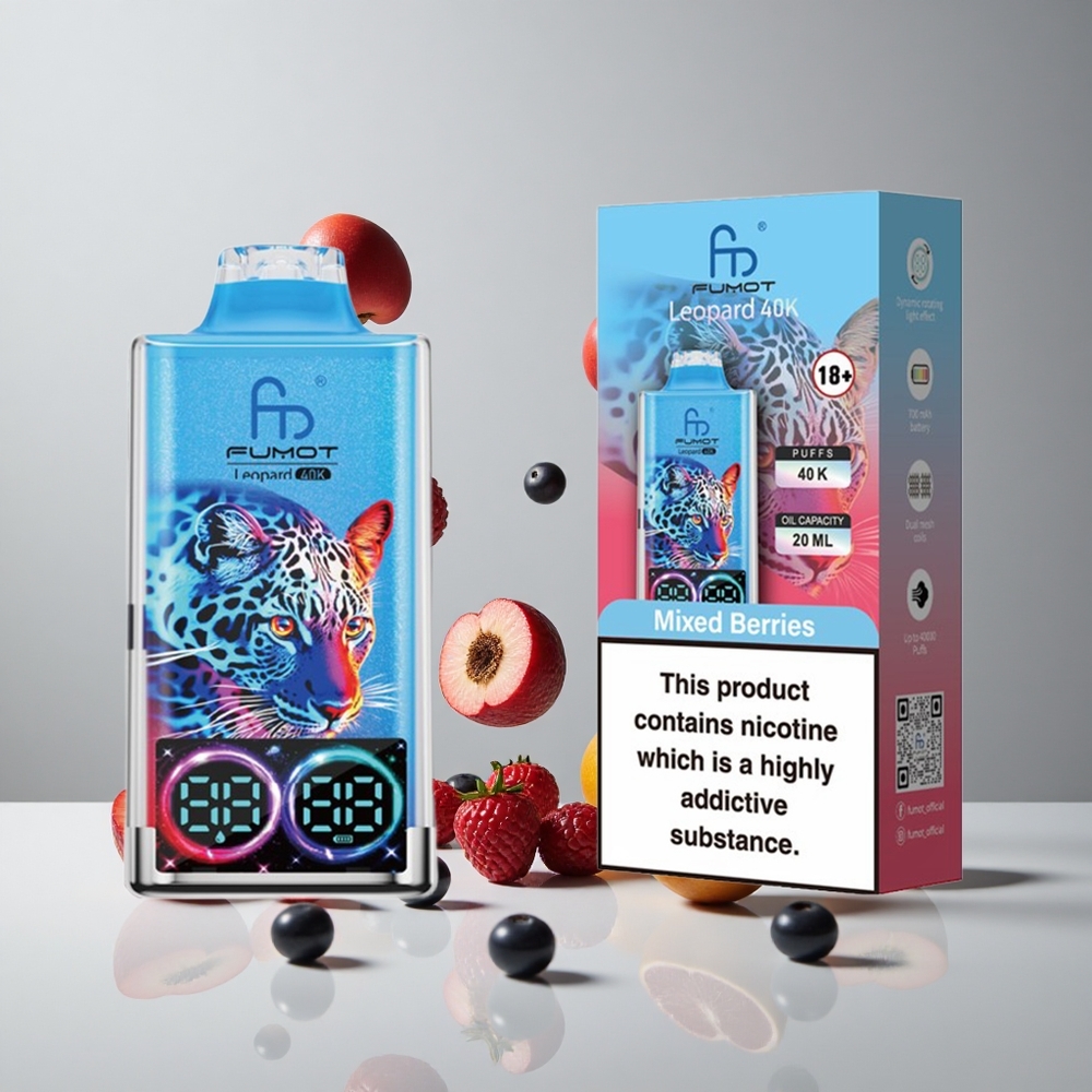 Fumot Leopard 40K Puffs Berries Mixtos 700mAh Dual Mesh vape wholesale Peru
