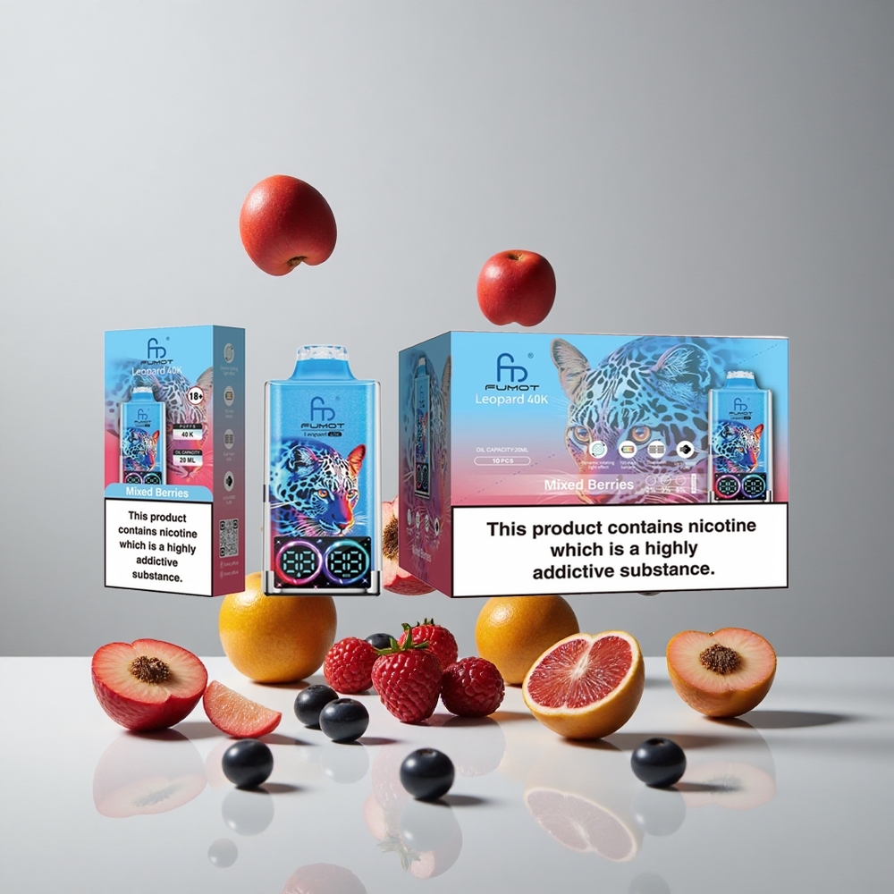Fumot Leopard 40K Puffs Berries Mixtos 700mAh Dual Mesh vape wholesale Peru