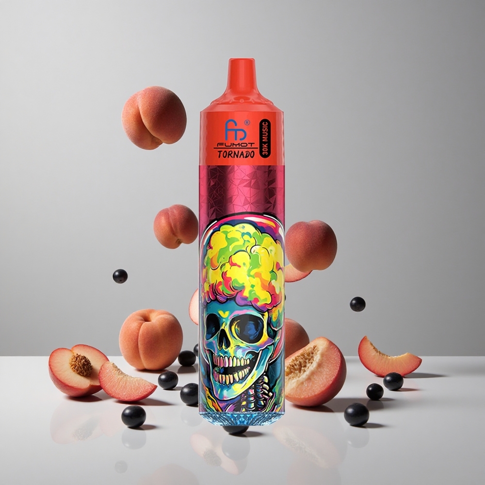 Fumot RandM Tornado 30000 Puffs Durazno y Bayas 30mL Recargable vape wholesale Peru