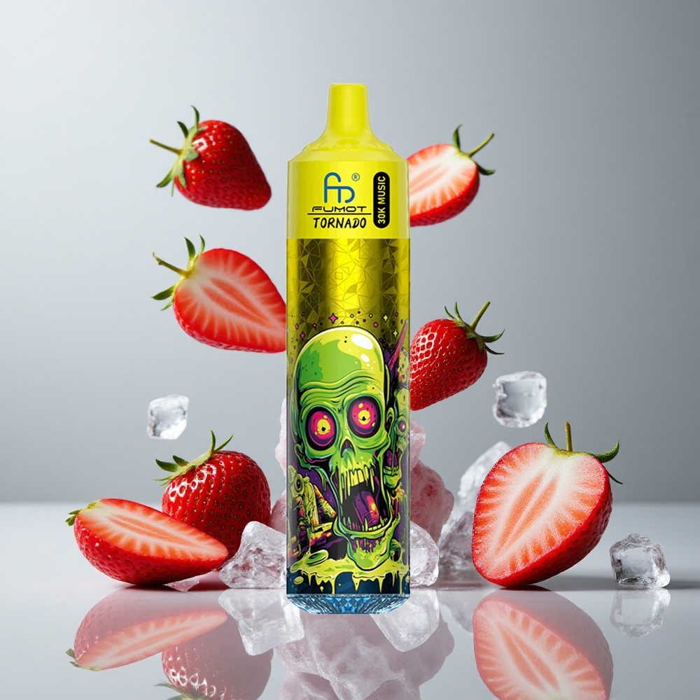Fumot RandM Tornado 30000 Puffs Fresa Hielo 30mL Recargable vape wholesale Peru