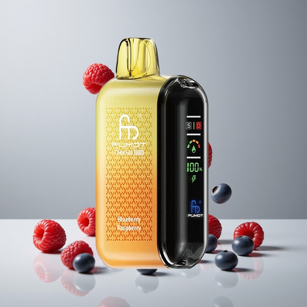 Fumot Tornado 20000 Puffs Arándano Frambuesa Doble Bobina Mesh vape wholesale Peru