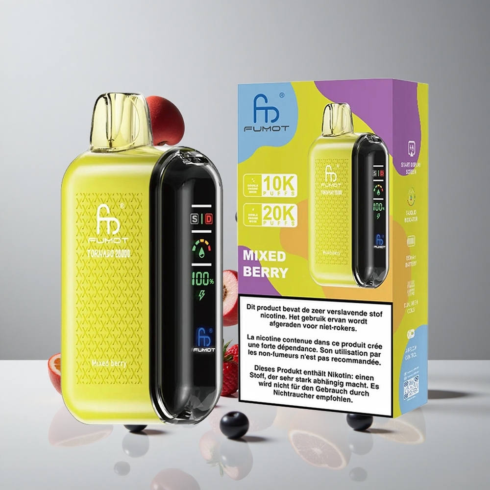 Fumot Tornado 20000 Puffs Baya Mixta 20ml Capacidad vape wholesale Peru