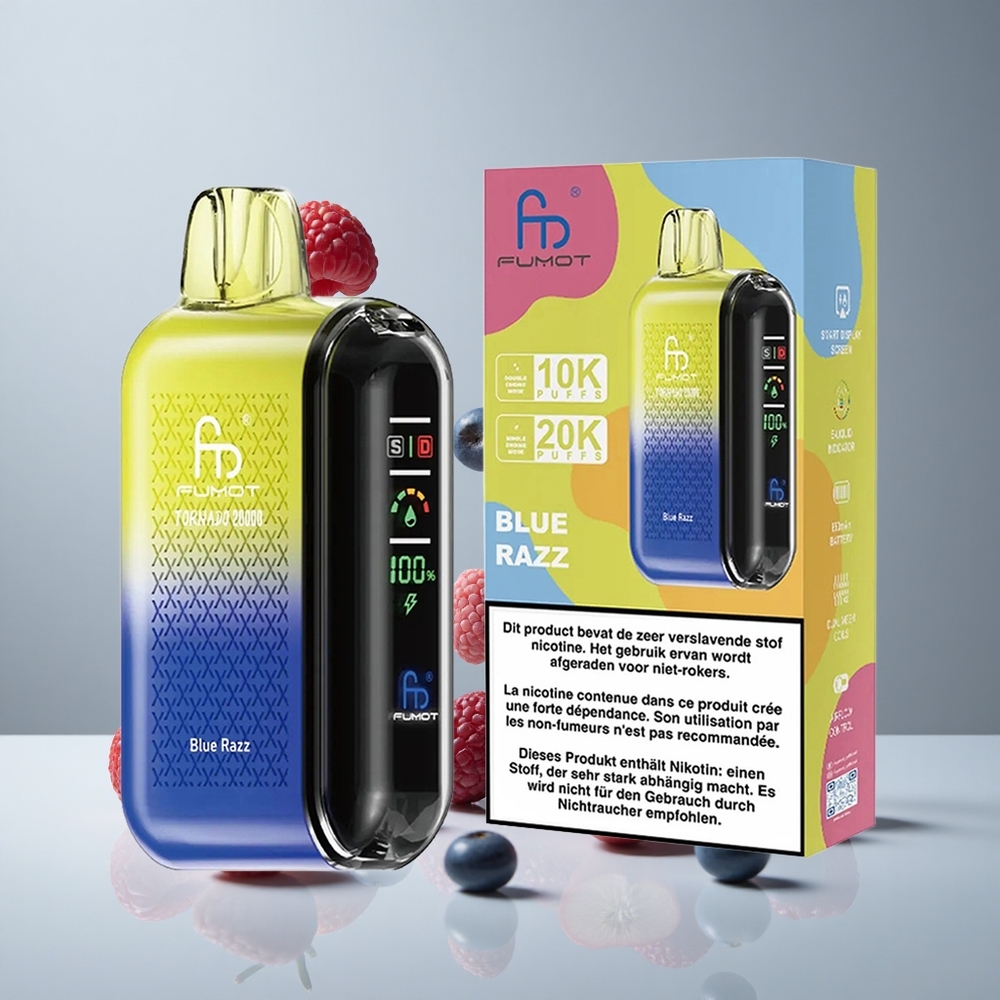 Fumot Tornado 20000 Puffs Blue Razz Dual Malla 20ml vape wholesale Peru
