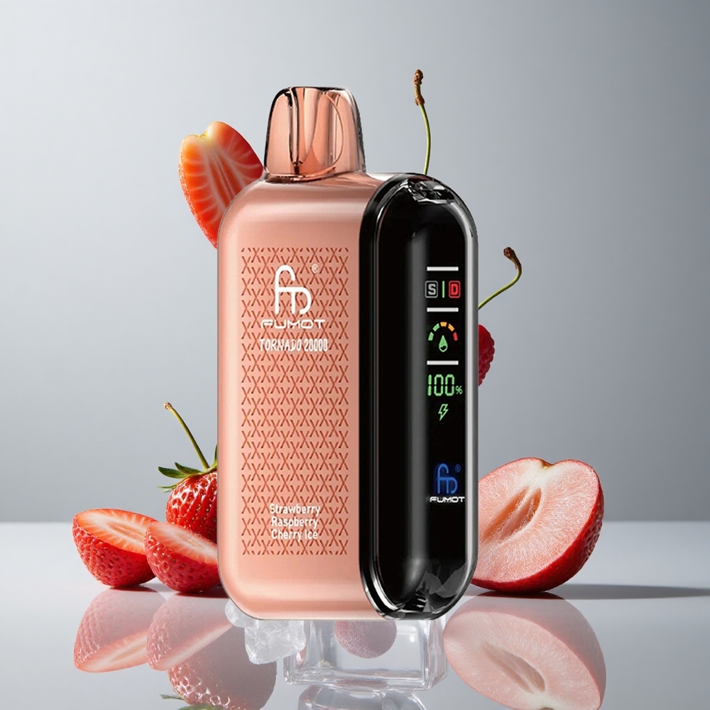 Fumot Tornado 20000 Puffs Fresa Frambuesa Cereza Hielo Doble Malla 20ml vape wholesale Peru