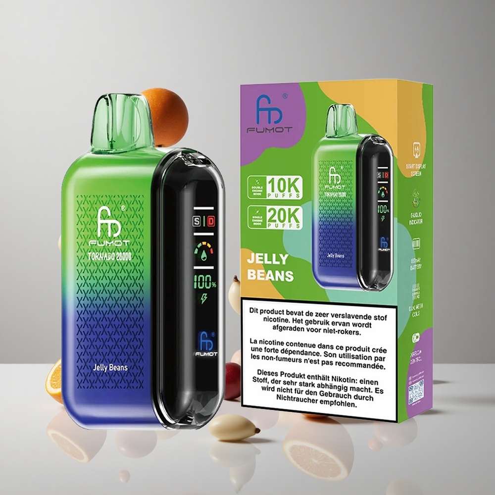 Fumot Tornado 20000 Puffs Jelly Beans (Dual Malla) vape wholesale Peru