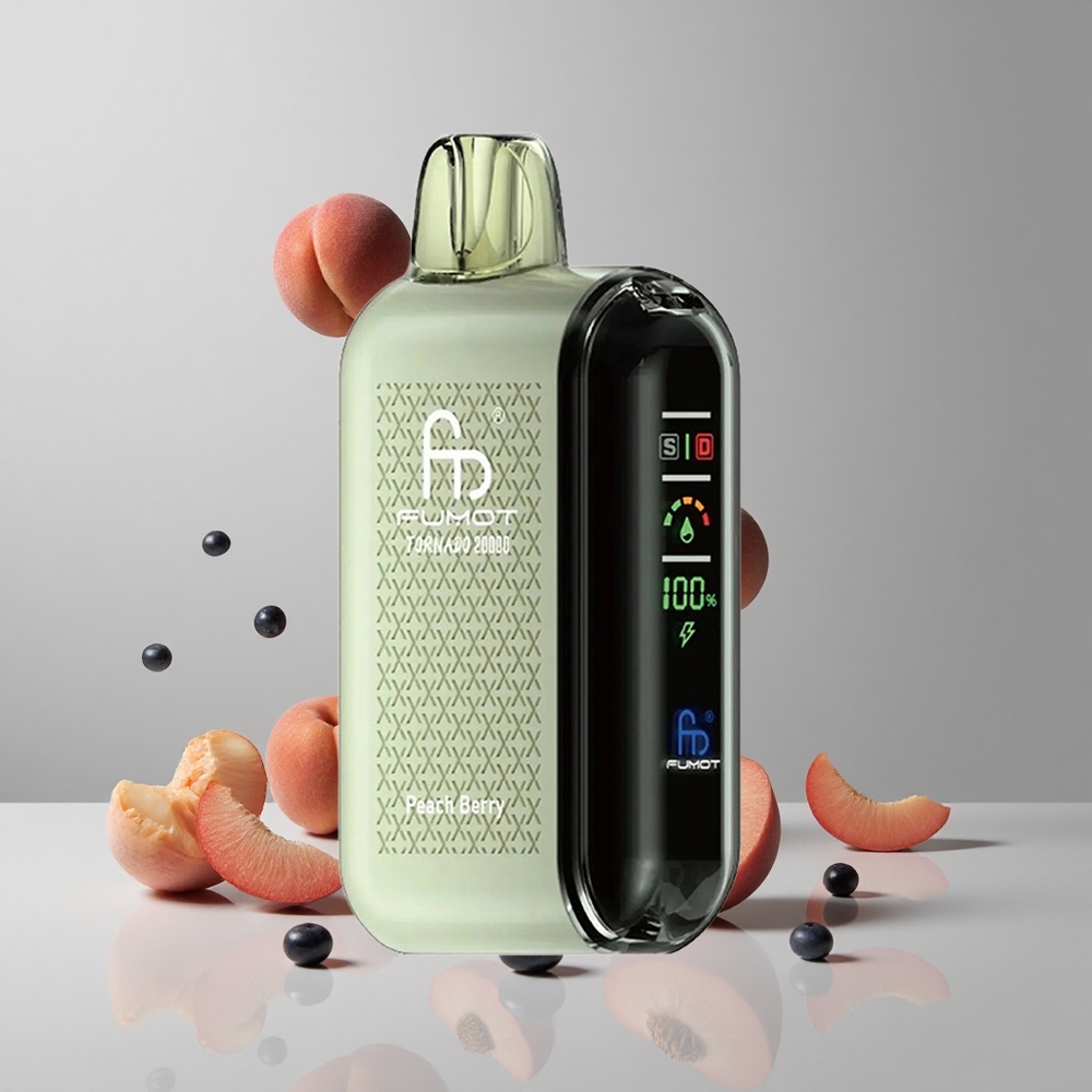 Fumot Tornado 20000 Puffs Melocotón Baya Dual Malla vape wholesale Peru