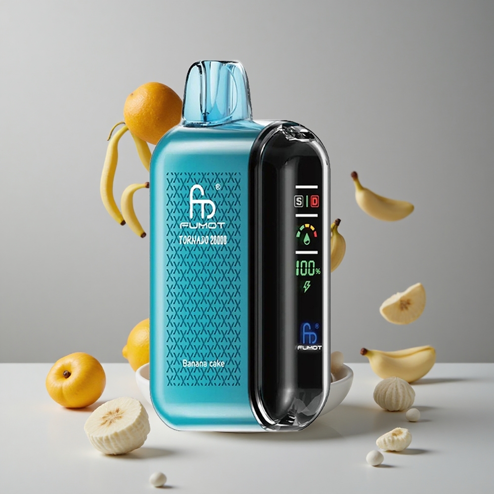 Fumot Tornado 20000 Puffs Pastel de Plátano Doble Malla 20ml vape wholesale Peru