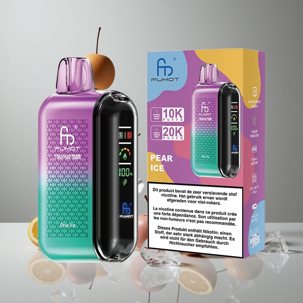 Fumot Tornado 20000 Puffs Pera Hielo Doble Malla 20ml vape wholesale Peru
