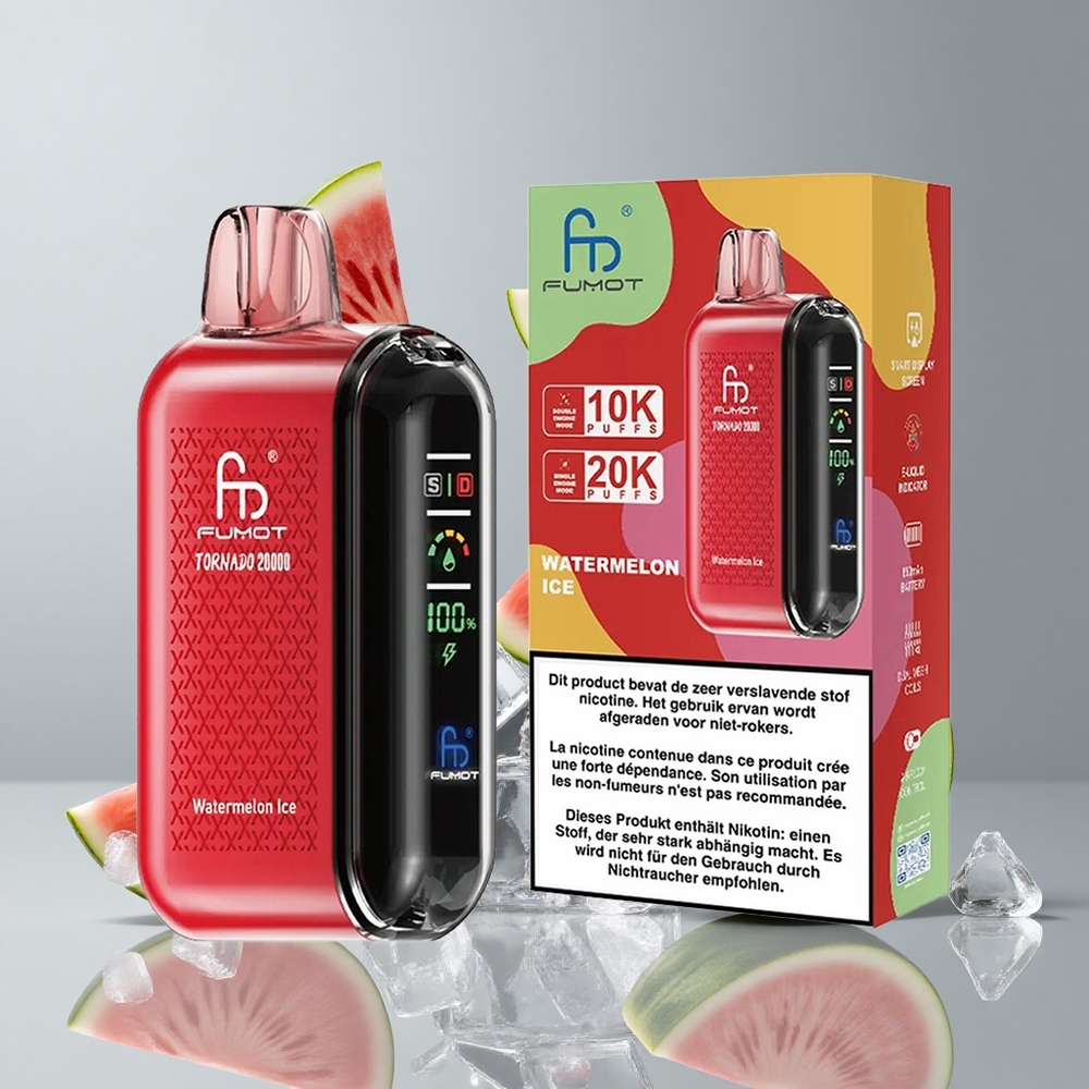 Fumot Tornado 20000 Puffs Sandía Helada 20ml Capacidad vape wholesale Peru
