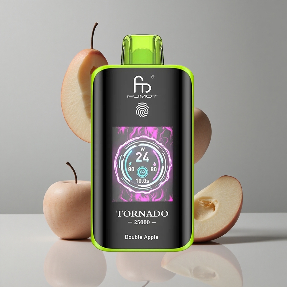 Fumot Tornado 25000 Puffs Doble Manzana Pantalla HD 20ml vape wholesale Peru