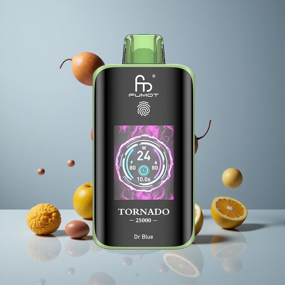 Fumot Tornado 25000 Puffs Dr Azul Pantalla HD 20ml e-líquido vape wholesale Peru