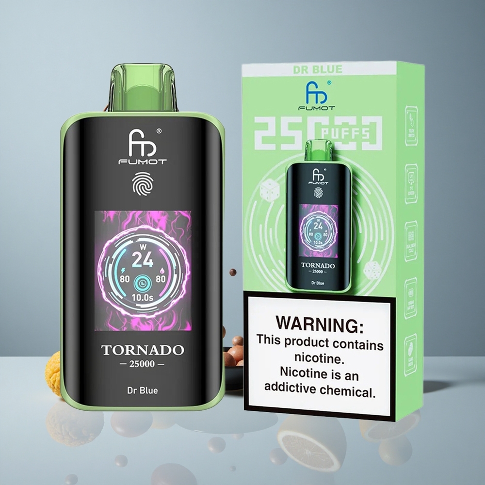 Fumot Tornado 25000 Puffs Dr Azul Pantalla HD 20ml e-líquido vape wholesale Peru