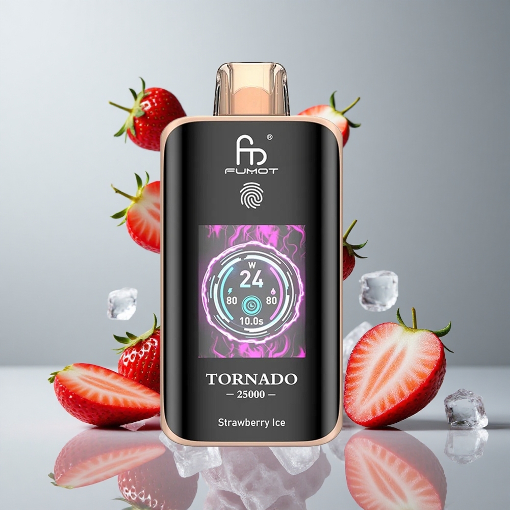 Fumot Tornado 25000 Puffs Fresa Hielo Pantalla HD 20ml vape wholesale Peru