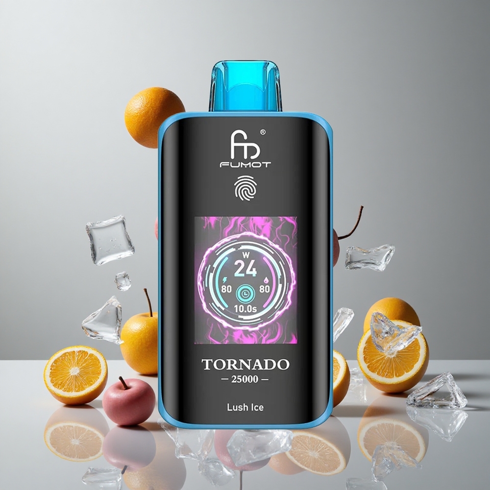 Fumot Tornado 25000 Puffs Hielo Lujoso Pantalla HD 20ml vape wholesale Peru