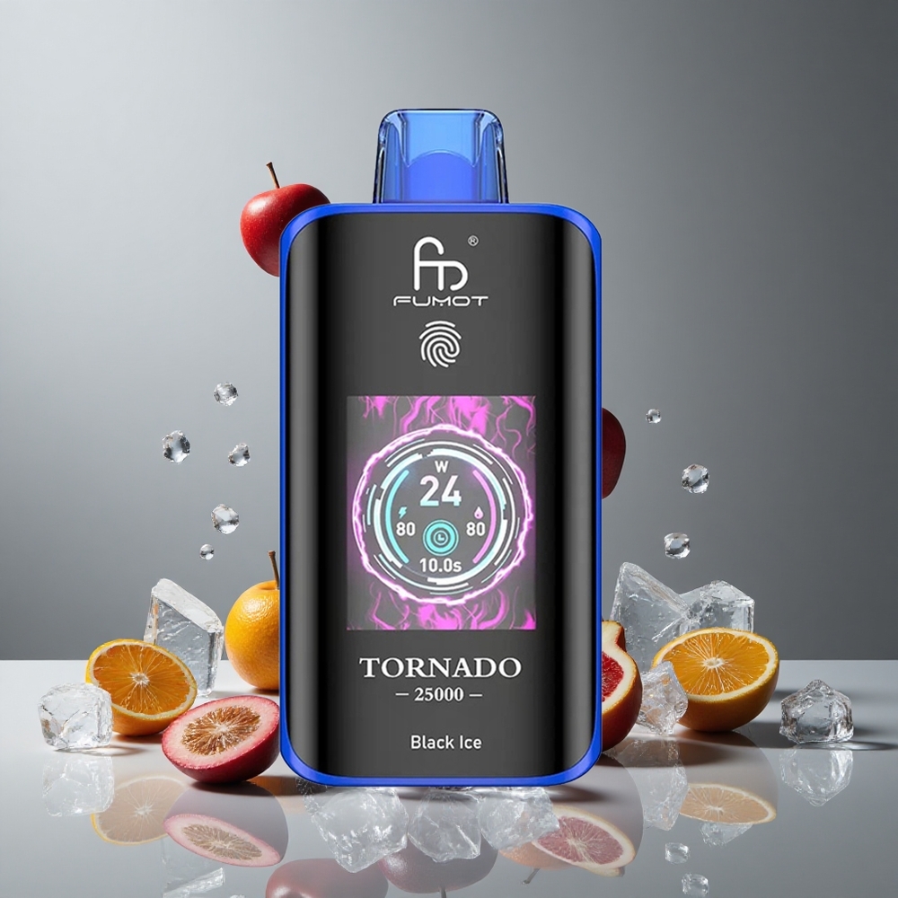 Fumot Tornado 25000 Puffs Hielo Negro Pantalla HD vape wholesale Peru