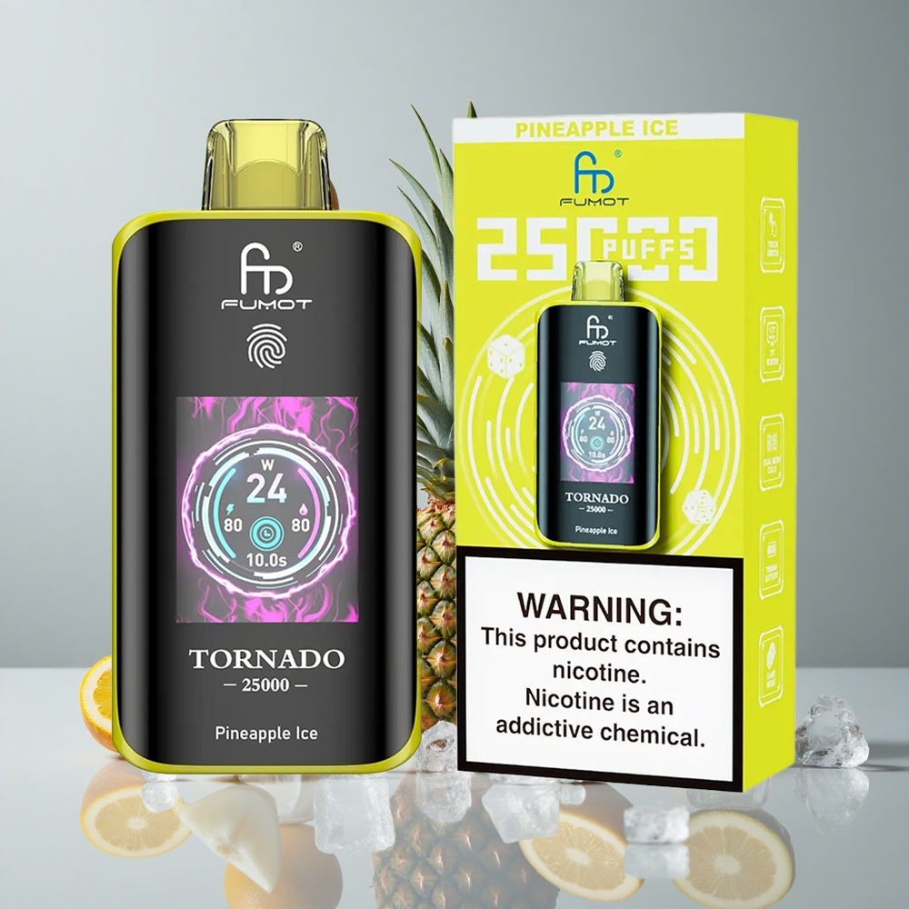 Fumot Tornado 25000 Puffs Piña Helada Pantalla HD 20ml vape wholesale Peru