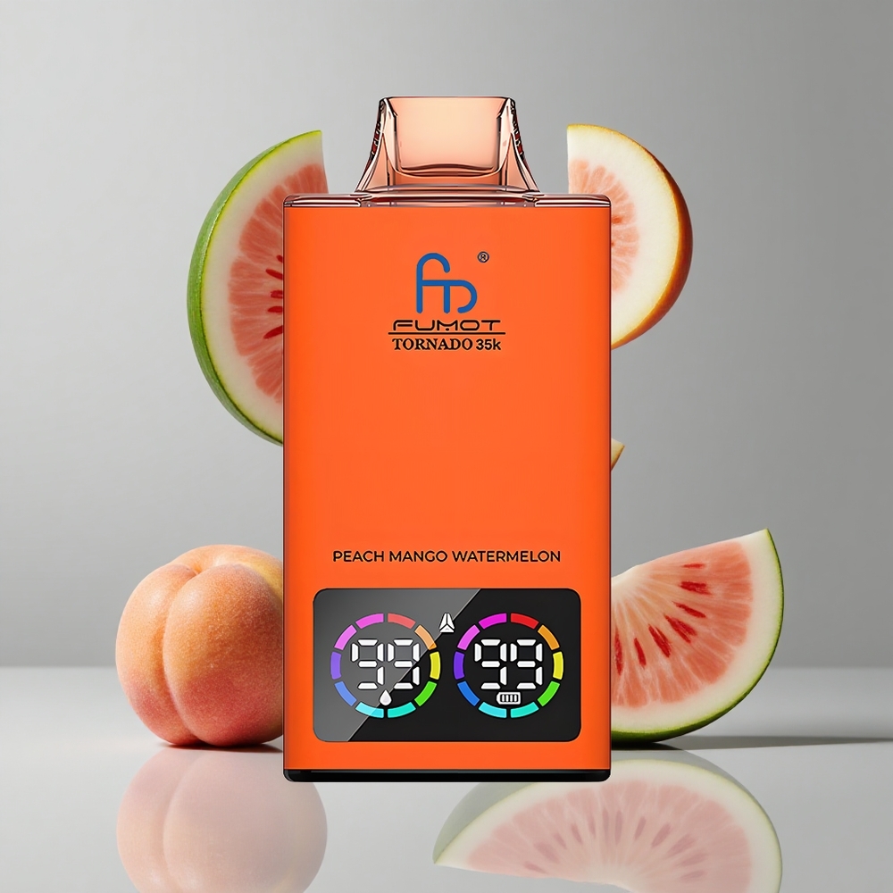 Fumot Tornado 35K 35000 Puffs Melocotón Mango Sandía Dual Mesh Coil vape wholesale Peru