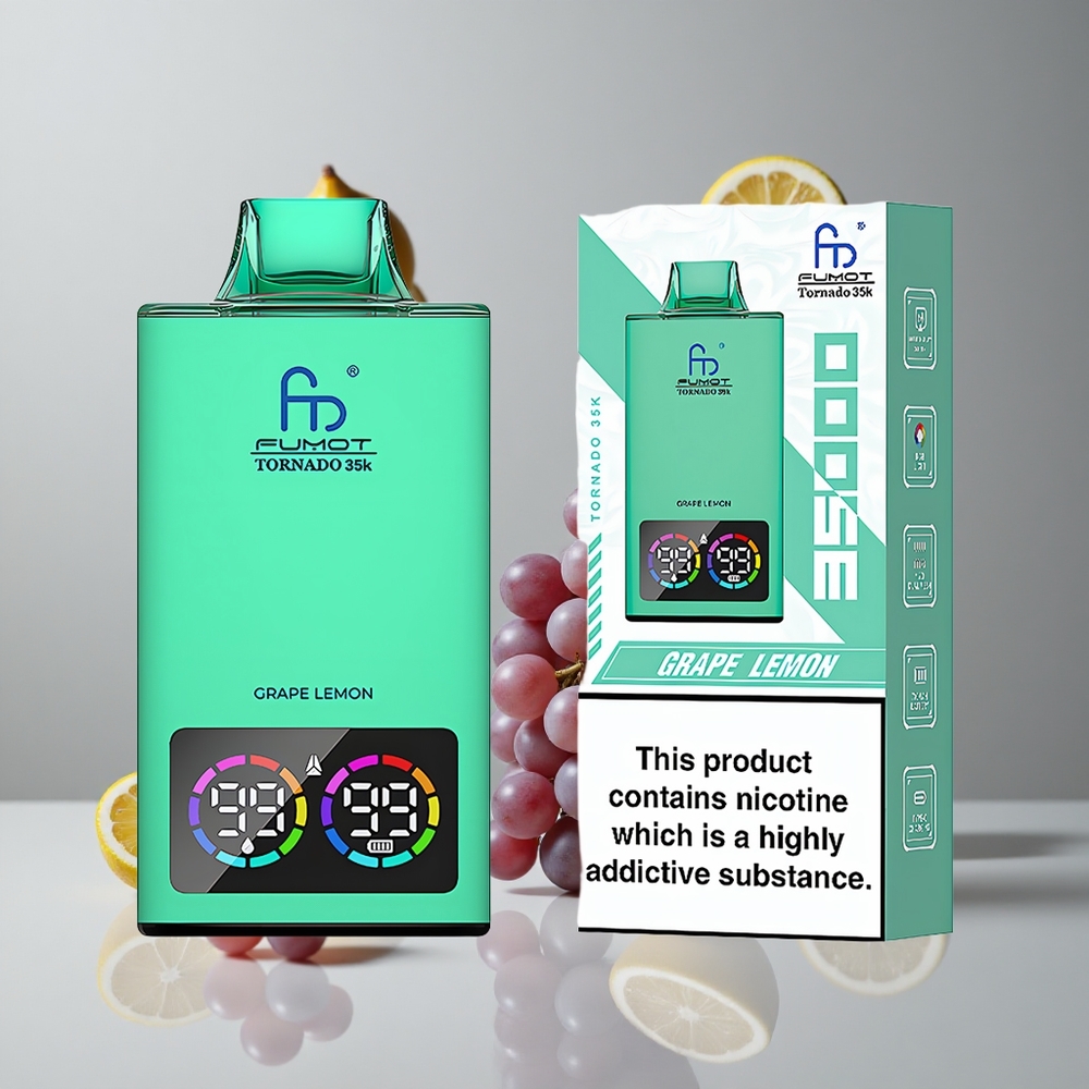 Fumot Tornado 35K 35000 Puffs Uva Limón Dual Malla RGB vape wholesale Peru