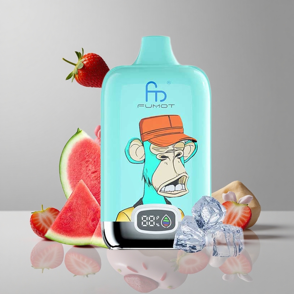 Fumot Tornado Digital Box 12000 Puffs Donut de Fresa con Batería Recargable 550mAh vape wholesale Peru