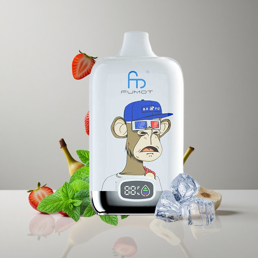 Fumot Tornado Digital Box 12000 Puffs Fresa Plátano 20ml E-Liquid vape wholesale Peru