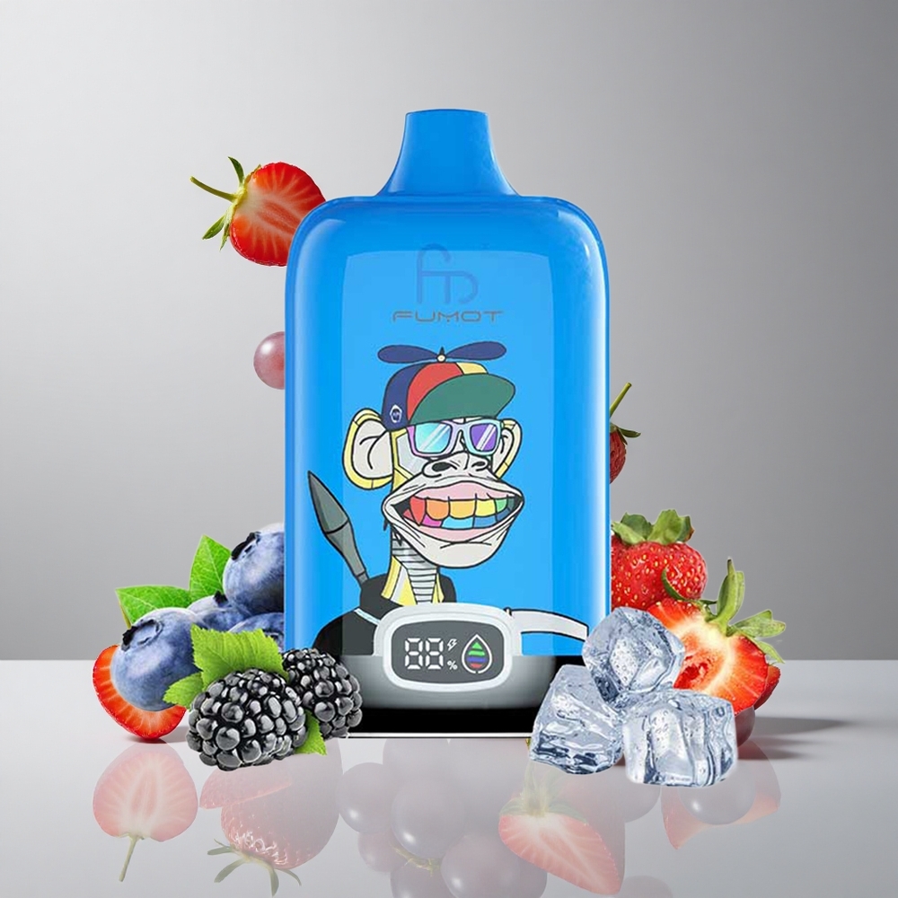 Fumot Tornado Digital Box 12000 Puffs Fresa Uva 20ml E-Liquid vape wholesale Peru