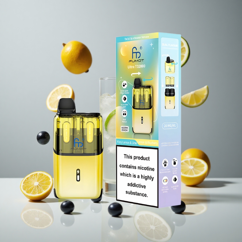 Fumot Ultra T32000 32000 Puffs Limón & Lima Refrescante y Arándano Azul Carga Rápida Type-C vape wholesale Peru