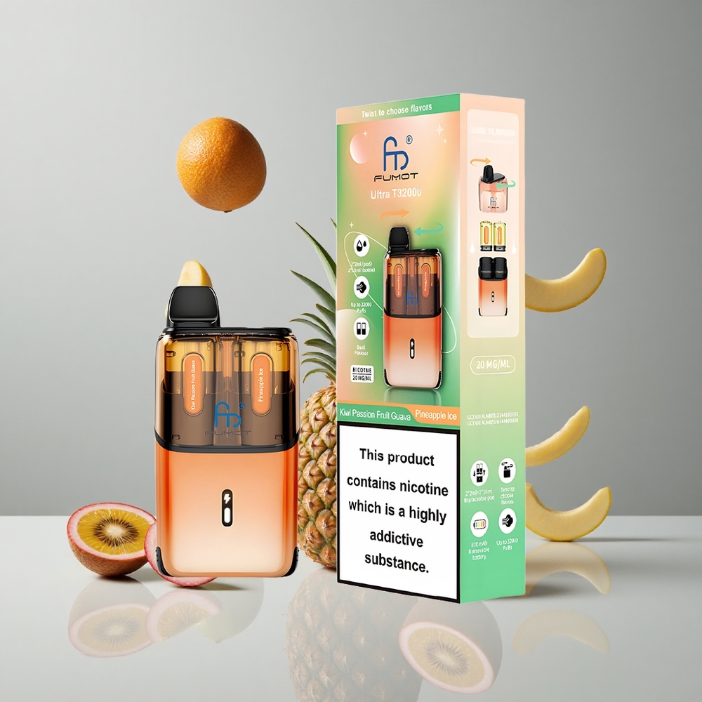 Fumot Ultra T32000 Vape Desechable 32000 Puffs Kiwi Maracuyá Guayaba - Piña Ice Carga Rápida Type-C vape wholesale Peru