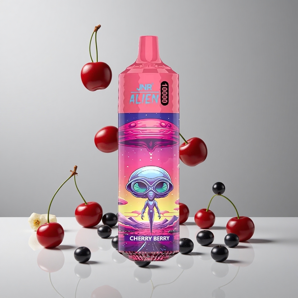 JNR Alien 10000 Puffs Cereza Baya Dispositivo con Carga Rápida Type-C y LED RGB vape wholesale Peru