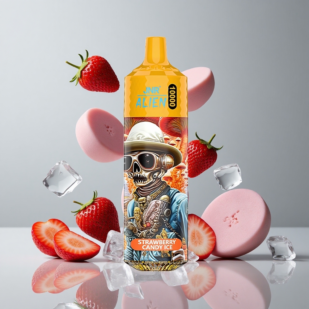 JNR Alien 10000 Puffs Fresa Caramelo Hielo 850mAh LED RGB vape wholesale Peru