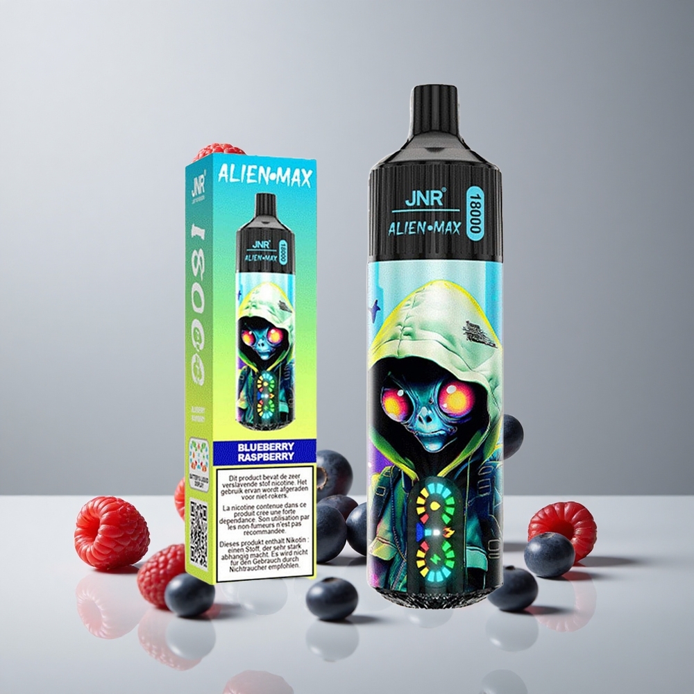 JNR Alien Max 18000 Puffs Arándano Frambuesa Pantalla LED Inteligente vape wholesale Peru